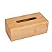 FOROREH Distributeur de Mouchoirs, Boîte de Mouchoirs en Bambou, Boîte de Mouchoirs de Distributeur de Mouchoirs, Boîte de Mouchoirs en Bambou, Distributeur de Mouchoirs en Papier Avec Fond Amovible