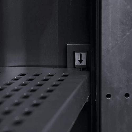 Gartenschrank, niedriger Schrank für den Außenbereich aus Polypropylen, Schrank für den Außenbereich mit 2 Türen, 1… – Bild 7