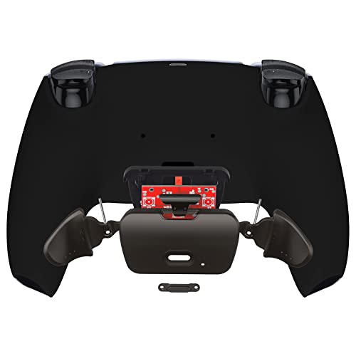 Image of eXtremeRate Black Real Metal Buttons (RMB) Version Rise 2.0 Remap Kit for PS5 Controller BDM 010 & BDM 020, Upgrade Board & Redesigned Back Shell & Programable Back Buttons Set for PS5 Controller