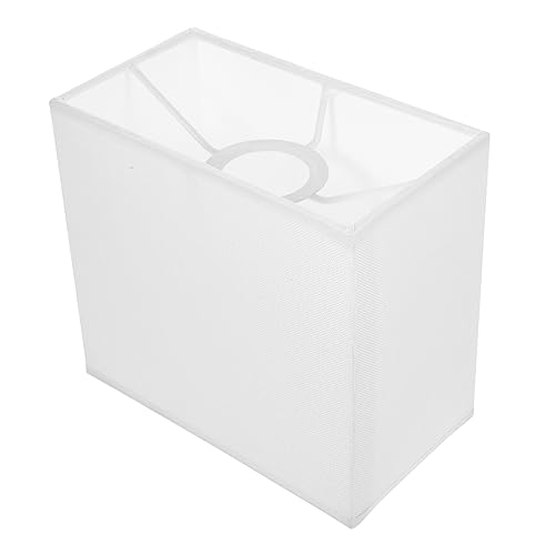 PRETYZOOM Pantalla Rectangular De Lámpara De Mesa Cubierta De Tela, 1 Unidad, Diseño Simple y Práctico Para Decoración En Casas y Pensiones