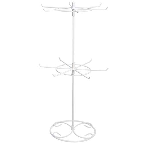 BESTOMZ Présentoir à Bijoux pour Boucles d'oreilles/Colliers/Bracelets Blanc