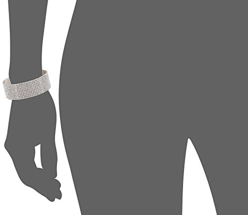 Anne Klein 60466537-G03 Classics Silvertone Crystal Cuff Bracelet thumb #1