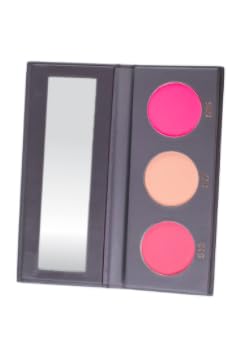KAB Cosmetics - BlushMeUp Palette – Tricolor, Pressed-Powder Blush Palette with Compact Mirror – 3 Long-Lasting, Pink Blush Shades of Cruelty-Free Color for Warmth & Contour (Cotton Candy)