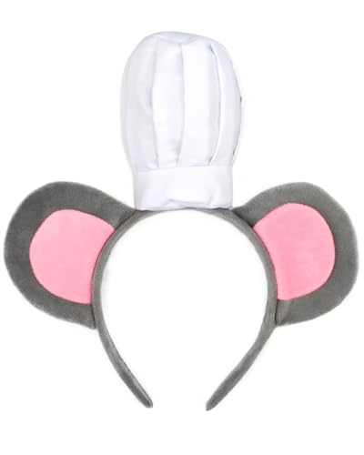 Mouse Headband with Chef Hat-Halloween Christmas...