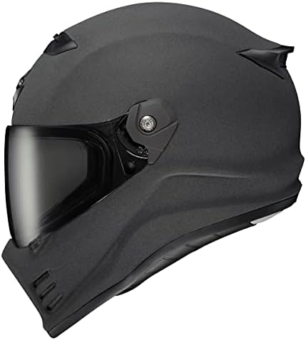 ScorpionEXO Covert FX Full Face Adult Motorcycle Helmet Street Fighter Style with Bluetooth Ready Speaker Pockets DOT ECE 22.06 Approved Unisex (Graphite X-Large)