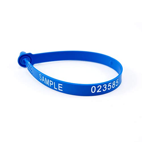 Leadseals LS-25F R) 100 Blue Tite-Lock Plastic Tractor Truck Door Seal Tamper Proof Security Tags Numbered Safty Disposable Locks thumb #2