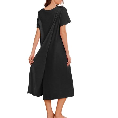 Image of Deyeek Hospital Gowns for Women Labor Delivery Shoulder Surgery Dress Adaptive Clothing Night Robes for Elderly Plus Size