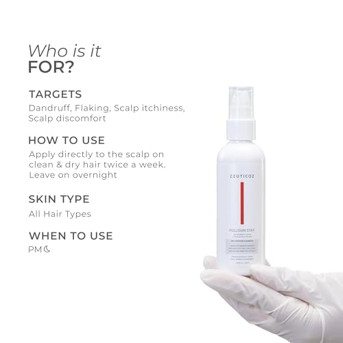 Image of Ceuticoz Follidan Stay Dandruff Clear Lotion | For Persistent Dandruff & Scalp Inflammation | Targets dandruff & restores scalp health | Tea Tree Oil & Sage Oil | All Hair Types | 100ml