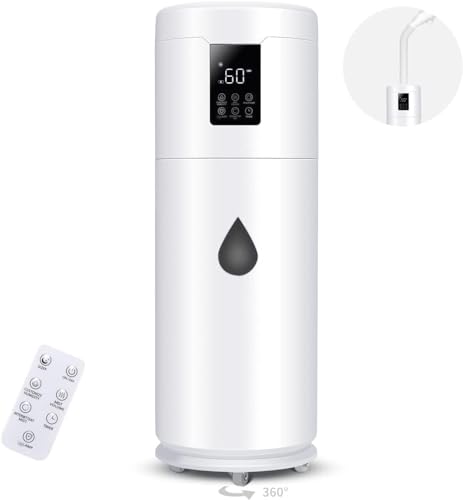 17L/4.5Gal Ultra Large Humidifiers for Bedroom 2000 sq ft, Quiet Humidifiers for Large Room, Tower Humidifier with 4 Mist Mode & Extension Tube for Home School Office Commercial Greenhouse Plants