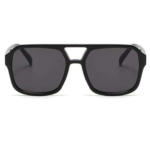 Retro Aviator Sunglasses for Women Men 70s Vintage Trendy, Square Retro Double Bridge Aviators Sun Glasses2