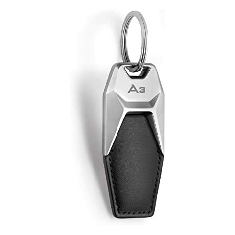 Audi collection 3181900603 Audi A3 Leather Keyring Black/Silver Cover
