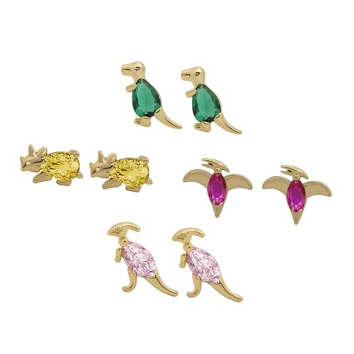 Pendientes de dinosaurio pequeños para niñas y mujeres ideales para lucir en el colegio