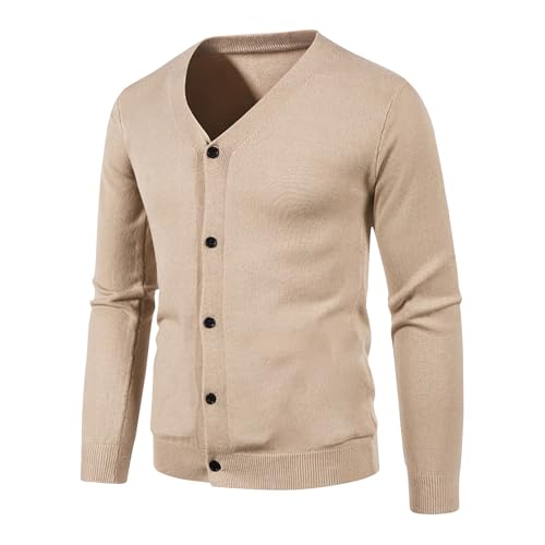 Men's Cardigan Sweater Long Sleeve Casual V Neck Button Down Knitted Sweaters Lightweight Slim FIt Knitwear Pullover