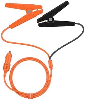 Jackery PowerCable 12V Automobile Lead-Acid Battery Charging Cable, Cigarette Lighter Plug to Alligator Battery Clamps for Car Battery, Compatible with Solar Generator Explorer 1000/500/300/240