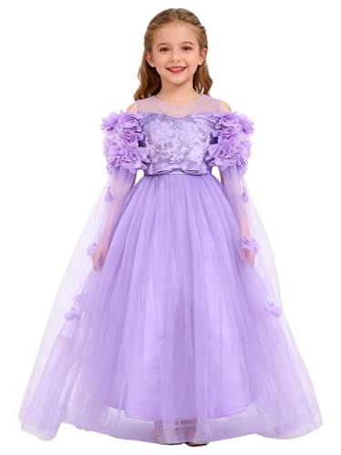 Vestido tutú para niña Alvivi con lazo de raso y corpiño de encaje