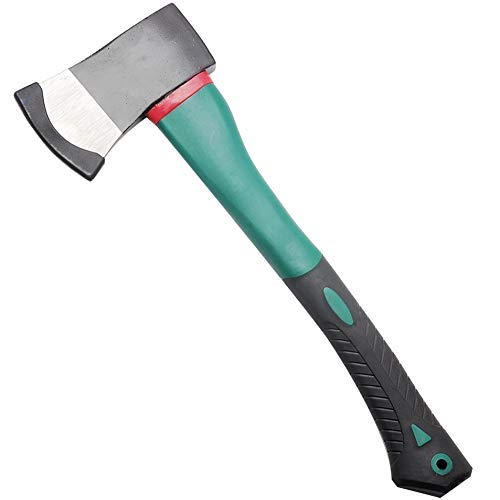 Hi-Spec 2lb Sharp-Edged Steel Axe with Non-Slip Soft Touch Ergonomic Grip Handle