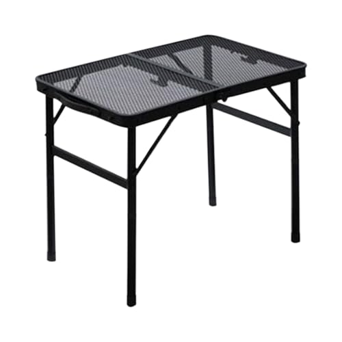 Mesa de camping plegable, mesa plegable compacta al aire libre - Accesorios portátiles duraderos para barbacoa para interior exterior, barbacoa y