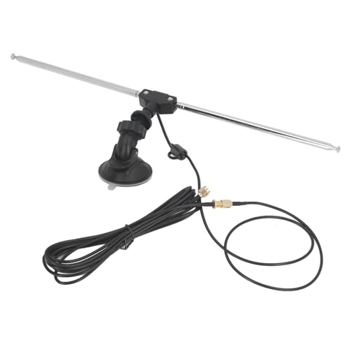 Antena receptora SDR de amplio rango con dipolo telescópico y conector SMA