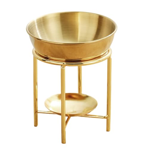 Difusor de aceite esencial de metal, cuenco grande, quemador de aceite, calentador de velas, para decoración del hogar y dormitorio