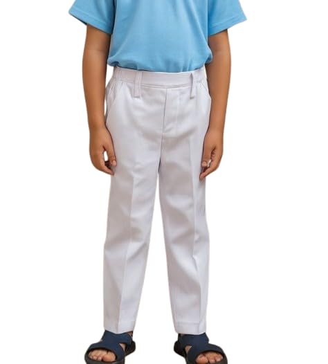 Image of School Uniform Trousers for Boys and Girls, Formal Regular-Fit School Pants, Comfortable, Durable Fabric for Daily School Wear.