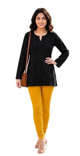 Image of Thrifty Thread Women's Cotton Full Length Leggings | Soft & Comfortable Leggings | High Waist | Regular Fit