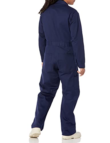Red Kap Men's Snap Front Cotton Coverall, Oversized Fit, Sleeve, Navy, 50 Long #TOP2
