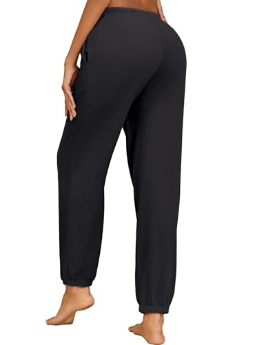 Ekouaer Womens Fleece Pajama Pants Soft Fuzzy Pj Pants Warm Comfy Lounge Pants Sleepwear Bottoms Joggers with Pockets2