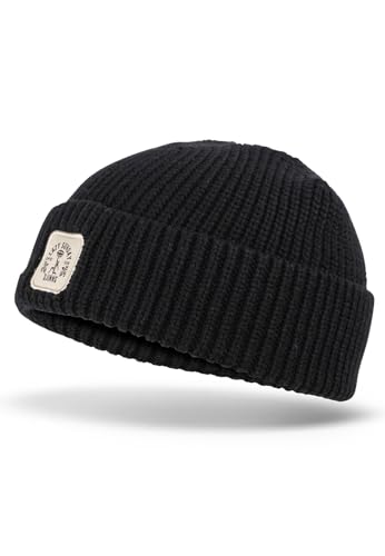 Bonnet tricoté Djinns Medi Short Beanie Lazy Classic d'hiver en laine gris
