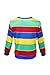 Strange Derek Costume Shirt Casual Long Sleeved Shirts Rainbow Striped Crew Neck Tee Mens