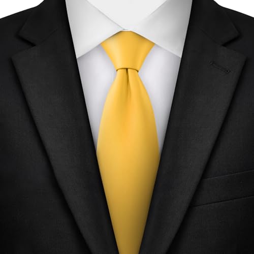 Image of Jacob Alexander Solid Color Mens Tie - Soft-lined Necktie - Timeless Formal Look for Weddings and Business - (Regular Size)