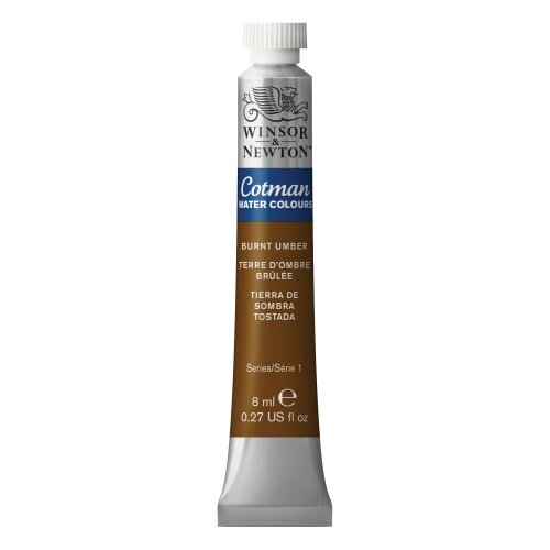 Image of Winsor & Newton Cotman Water Colour - Tube of 8 ML - Burnt Umber (076) - Highly Pigmented, Vibrant, Vivid & Intermixable Artists' Water Colour Paints - More Colours Available