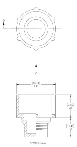 Image of Caplugs PDO-110 - PDO Series - Plastic Threaded Plugs for SAE O-Ring Ports, 500 Pack, to Plug Thread Size 7 /8 inch - 14, High-Density Polyethylene (PE-HD), Red (99191597)