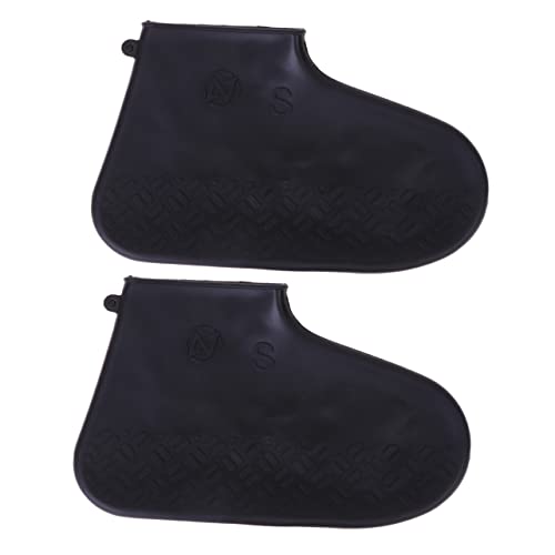 GARVALON 1pc Silicone Shoe -skid Overshoes for Rainy Days Flexible and Wear-resistant for Outdoor Activities s Black