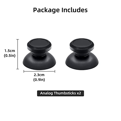 Gam3Gear Lega di alluminio metallo analogico Thumbstick per Xbox un controller nero (Set di 2)