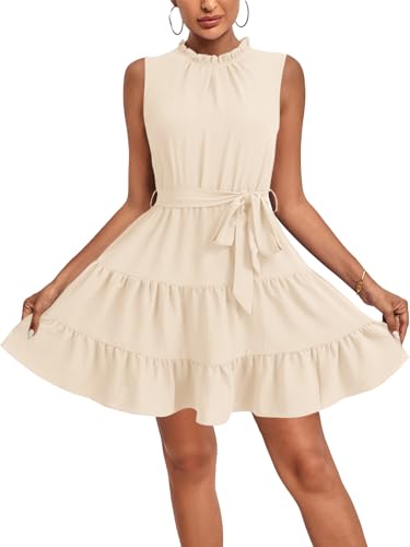 Image of Umenlele Women's Ruffle Casual Mini Dress