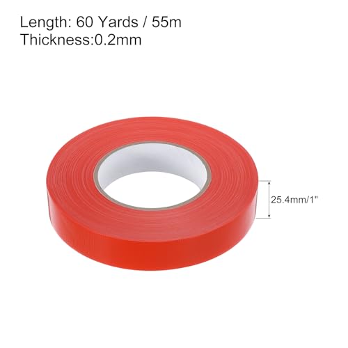 Image of MECCANIXITY Red Gaffers Tape, 60 Yards x 1 Inch No Residue, Non-Reflective Easy Tear Book Repair Tape Matte Stage Cloth Tape for Photography,Pack of 1