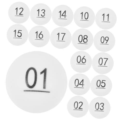 Cabilock Seamless Plastic Game Balls 50pcs Printed Raffle Balls for Bingo and Events