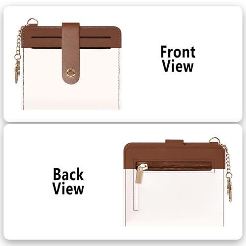 Image of Airkit Small Wallet Women RFID, PU Leather Card Holder with Keychain | Slim Compact Zipper Coin Purse for Ladies, Travel Holiday Gifts for Mom, Cute Mini Bifold Wallets