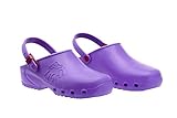 Zuecos Sanitarios Calzado Light Profesionales CE Blanco Verde Lila Rosa Naranja Azul Negro Morado Size: 36 EU