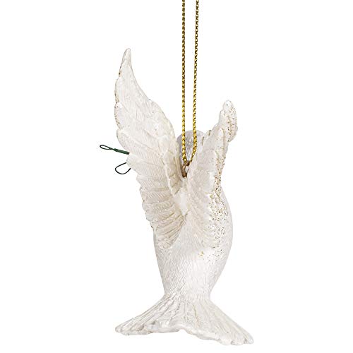 Roman 133664 Dove Olive Branch Ornament, 3 Inch, White #TOP3
