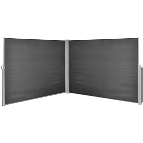 Festnight Toldo Lateral Biombo de Doble Cara para Restaurantes Casa 3 Colores Disponibles