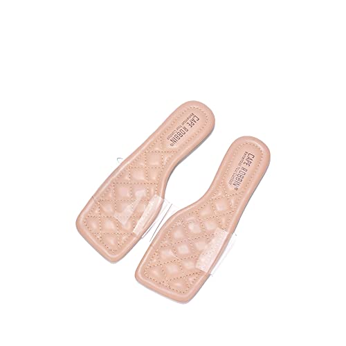 Cape Robbin Women's Transparent Slide Sandals - Slip-On Mule Shoes (Keko)3