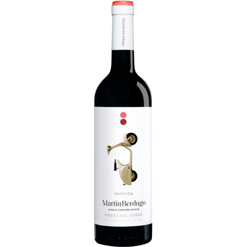 Martín Berdugo Barrica – Vino Tinto con Frutas Negras, Regaliz y Toques de Vainilla | Equilibrado, Suave y Persistente (1 Botella)