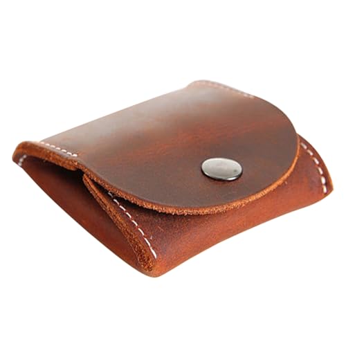 Ipetboom Men's Coin Pouch Compact Lightweight Vintage Small Coin Pouch for Money Change