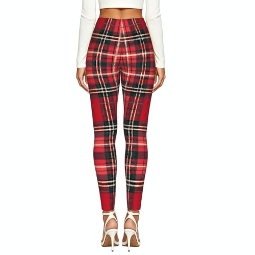 Leggings suaves de cuadros para entrenar y vestir cómodamente a diario 3
