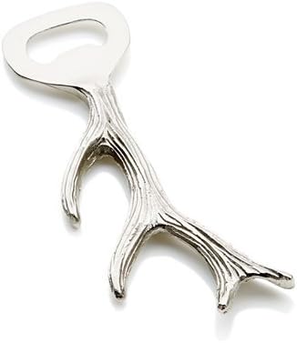 Abrebotellas de asta de latón plateado