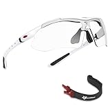 ROCKBROS Pickleball Photochromic Glasses Cycling Glasses with Removable Elasctic & Temple Band Sunglasses Fit for Men Women