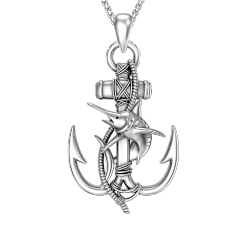 Collier ancre pour homme idée cadeau anniversaire père et mari bijou marin argent 925