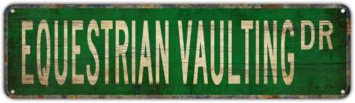 BKPBMH Equestrian Vaulting Metal Sign 4x16" Tin Decor