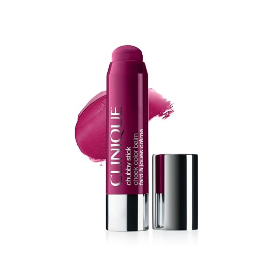 Clinique Chubby Cream Blush Stick Cheek Colour Balm | Blush For Cheeks | Long Lasting + Buildable | Create A Healthy Looking Glow | Perfect For Travel, Very Violet